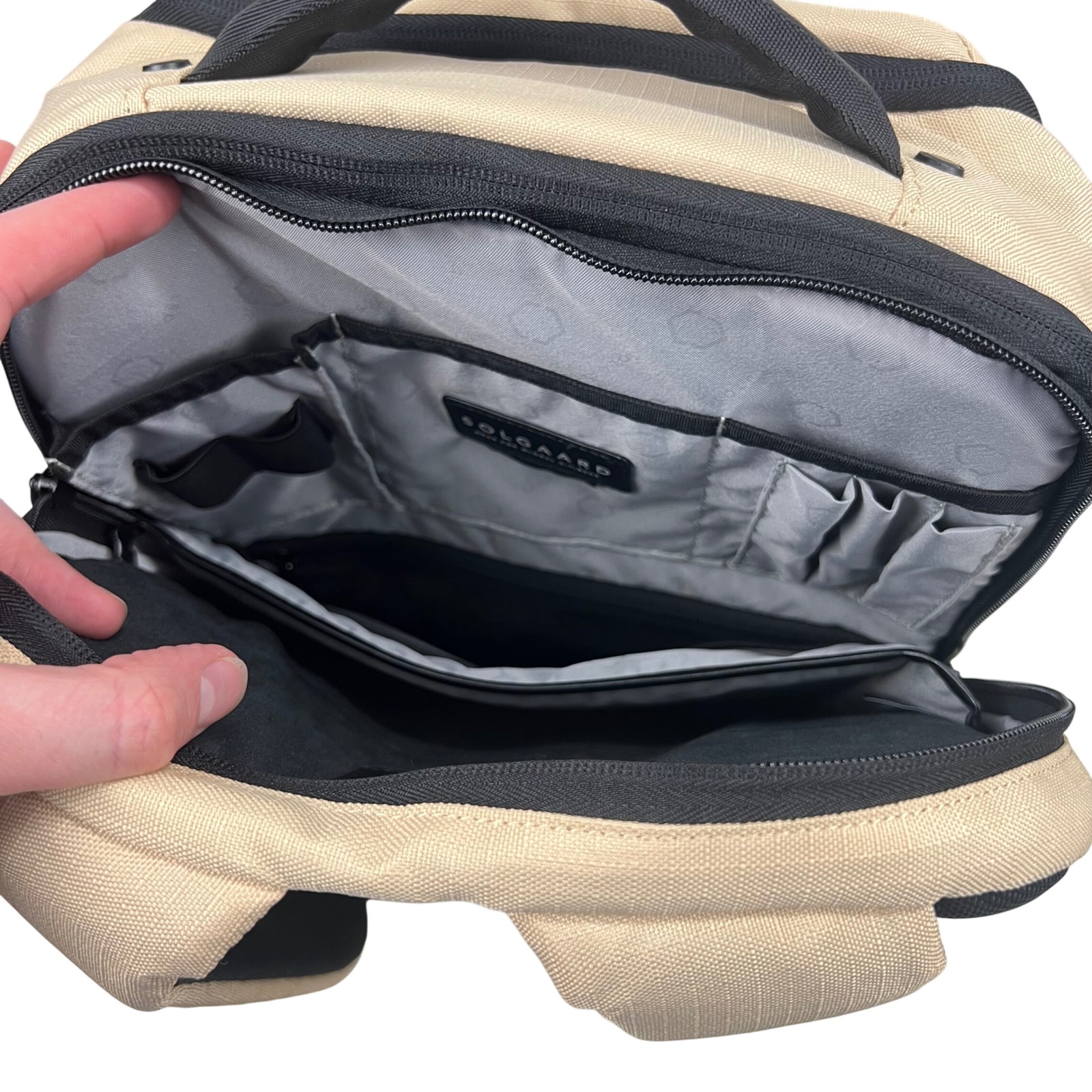 Solgaard The Endeavor Backpack Sand Beige Laptop Travel Bag Mens Nwot — image 7 of 8